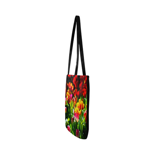 Colorful tulip flowers chic spring floral beauty Reusable Shopping Bag Model 1660 (Two sides)