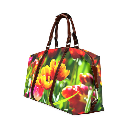 Tulip Flower Colorful Beautiful Spring Floral Classic Travel Bag (Model 1643) Remake
