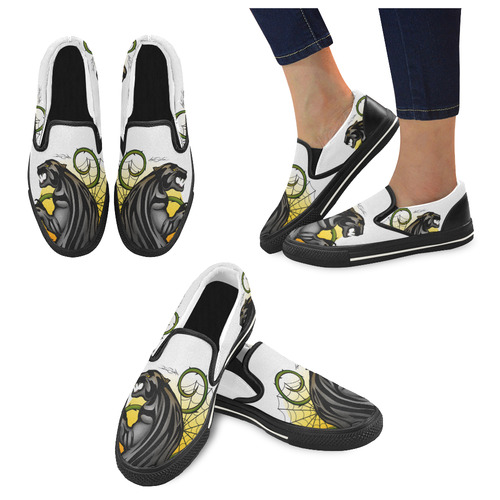 Panther Slip-on Canvas Shoes for Kid (Model 019)