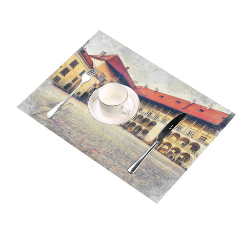 Cracow Krakow city art Placemat 14’’ x 19’’ (Set of 6)