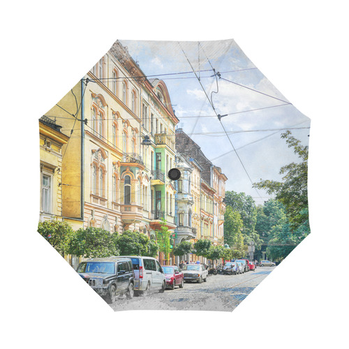 Cracow Krakow city art Auto-Foldable Umbrella (Model U04)