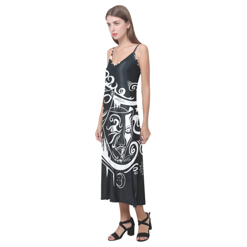 Zodiac - Gemini V-Neck Open Fork Long Dress(Model D18)