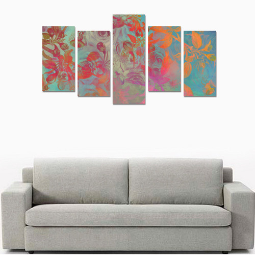 flowers roses Canvas Print Sets E (No Frame)