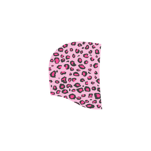 Pink Leopard All Over Print Sleeveless Hoodie for Women (Model H15)