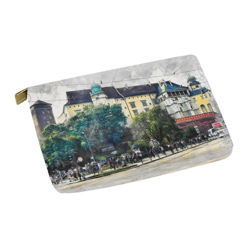 Cracow Krakow city art Carry-All Pouch 12.5''x8.5''