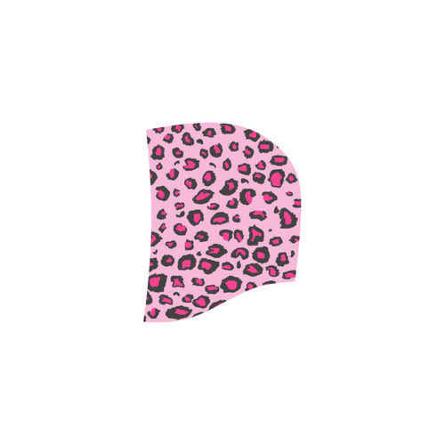 Pink Leopard All Over Print Sleeveless Hoodie for Women (Model H15)