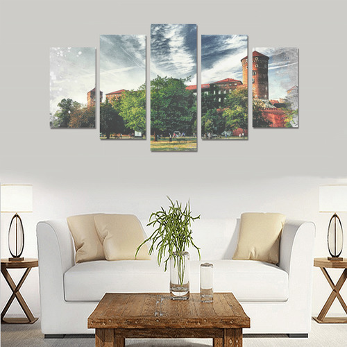 Cracow Krakow city art Canvas Print Sets A (No Frame)