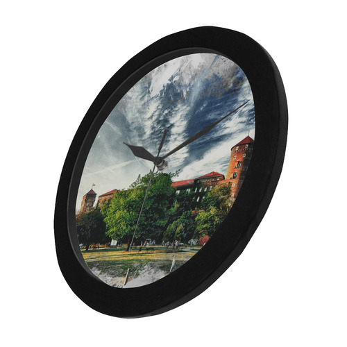 Cracow Krakow city art Circular Plastic Wall clock