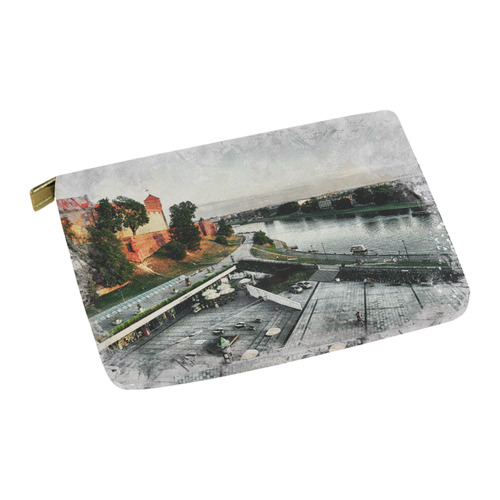 Cracow Krakow city art Carry-All Pouch 12.5''x8.5''