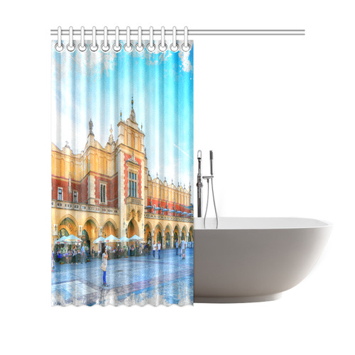 Cracow Krakow city art Shower Curtain 69"x70"