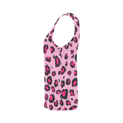 Pink Leopard All Over Print Tank Top for Women (Model T43)