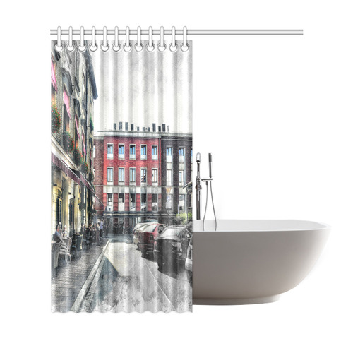 Cracow Krakow city art Shower Curtain 69"x72"