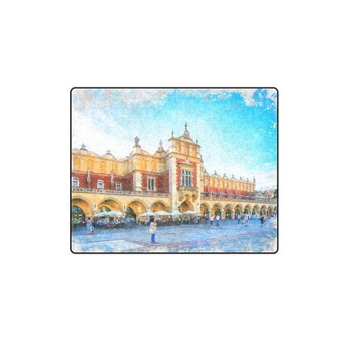 Cracow Krakow city art Blanket 40"x50"