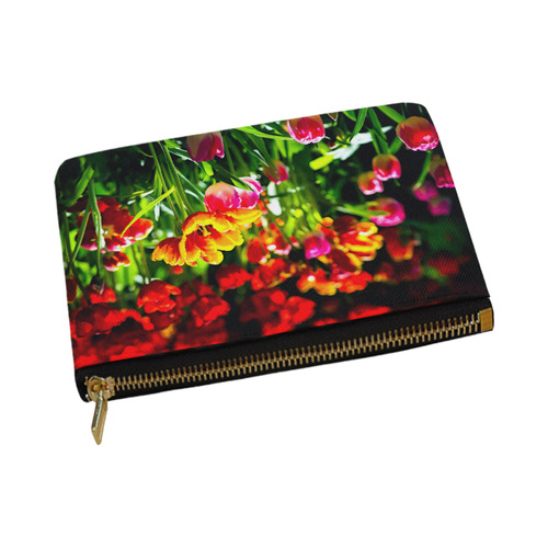 Colorful tulip flowers chic spring floral beauty Carry-All Pouch 12.5''x8.5''
