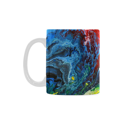 Abstract original painting White Mug(11OZ)