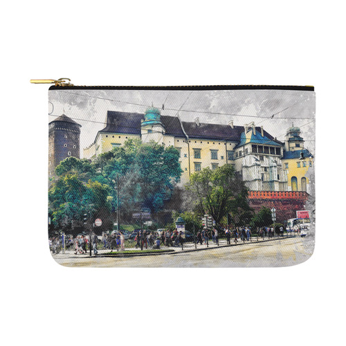 Cracow Krakow city art Carry-All Pouch 12.5''x8.5''