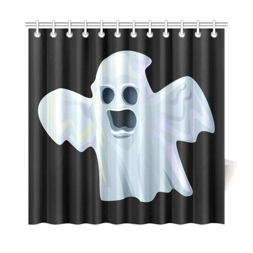 Scary White Sheet Halloween Ghost Costume Shower Curtain 72 X72