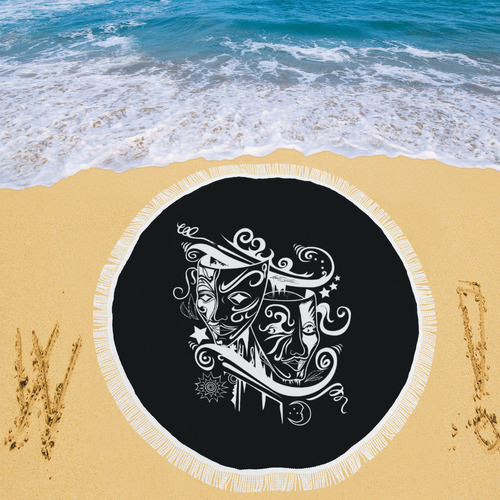 Zodiac - Gemini Circular Beach Shawl 59"x 59"