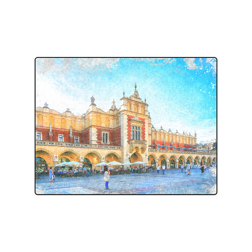 Cracow Krakow city art Blanket 50"x60"
