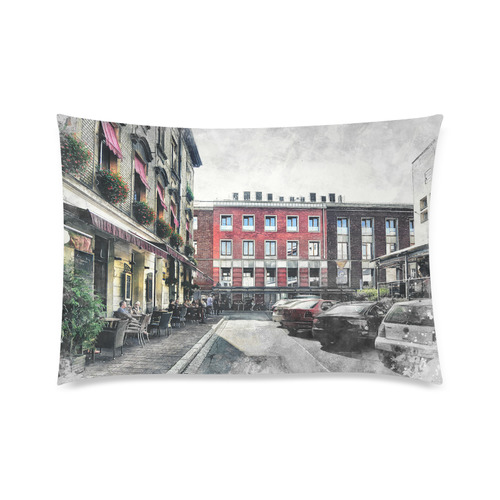 Cracow Krakow city art Custom Zippered Pillow Case 20"x30"(Twin Sides)