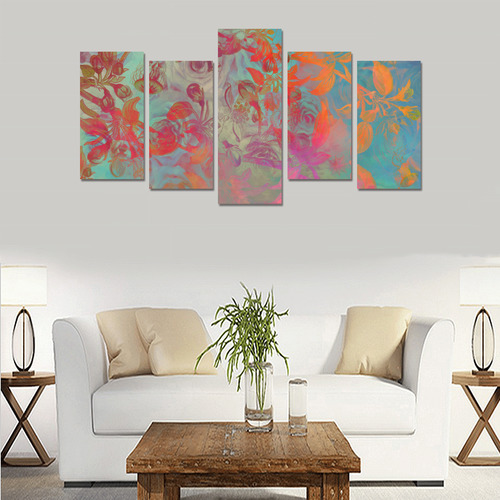 flowers roses Canvas Print Sets E (No Frame)