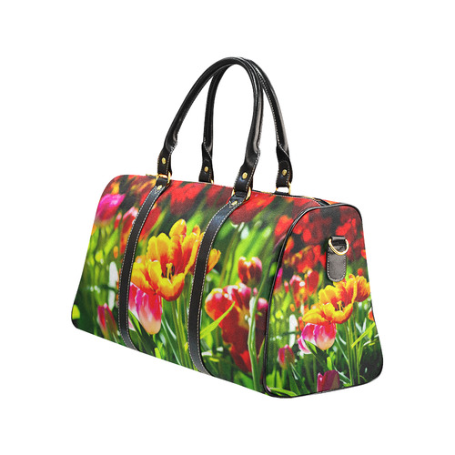 Tulip Flower Colorful Beautiful Spring Floral New Waterproof Travel Bag/Small (Model 1639)