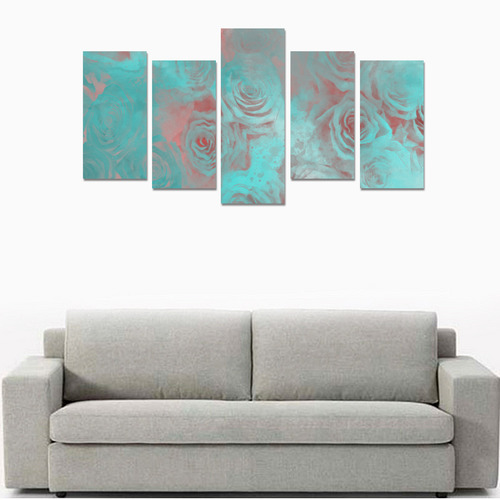 flowers roses Canvas Print Sets E (No Frame)