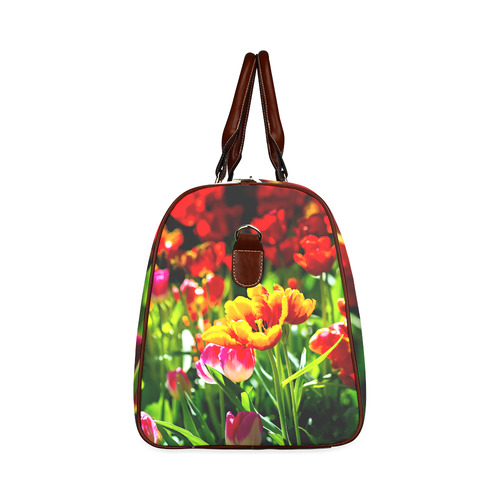 Tulip Flower Colorful Beautiful Spring Floral Waterproof Travel Bag/Small (Model 1639)