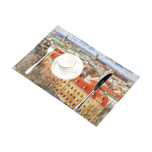 Cracow Krakow city art Placemat 12’’ x 18’’ (Set of 6)