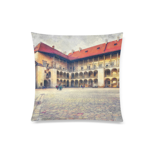 Cracow Krakow city art Custom Zippered Pillow Case 20"x20"(Twin Sides)