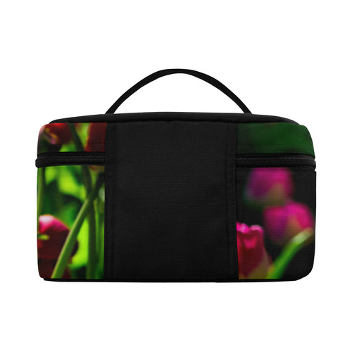 Colorful tulip flowers chic spring floral beauty Cosmetic Bag/Large (Model 1658)