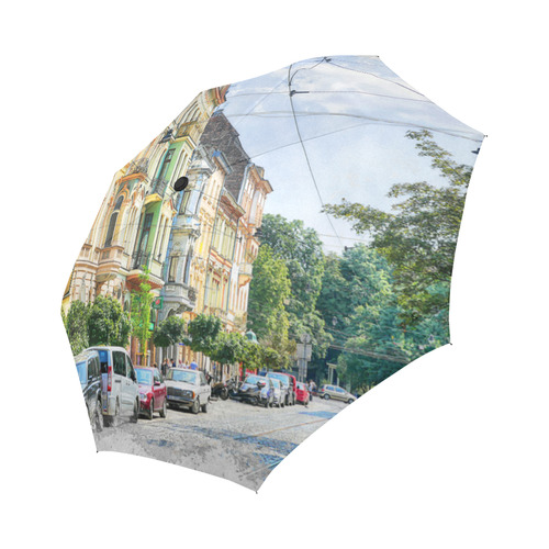 Cracow Krakow city art Auto-Foldable Umbrella (Model U04)