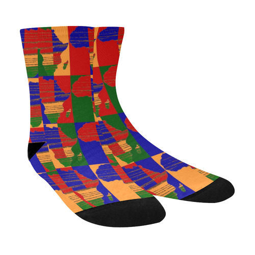 Africa Print 16 Crew Socks