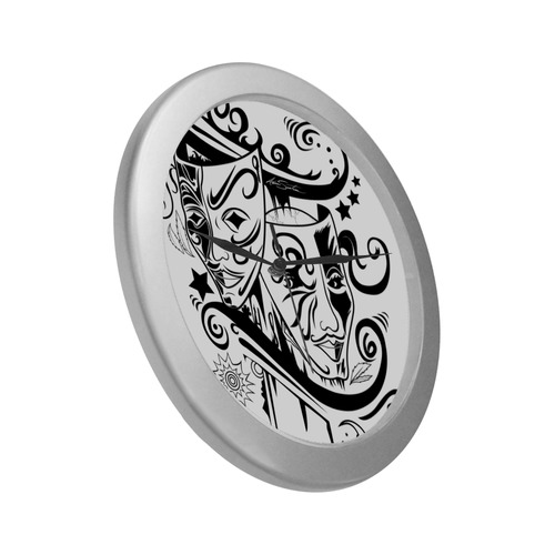 Zodiac - Gemini Silver Color Wall Clock