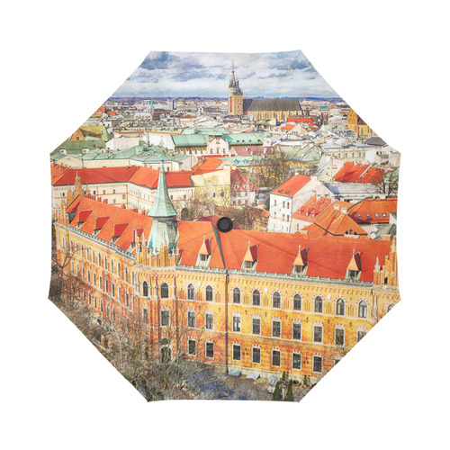 Cracow Krakow city art Auto-Foldable Umbrella (Model U04)