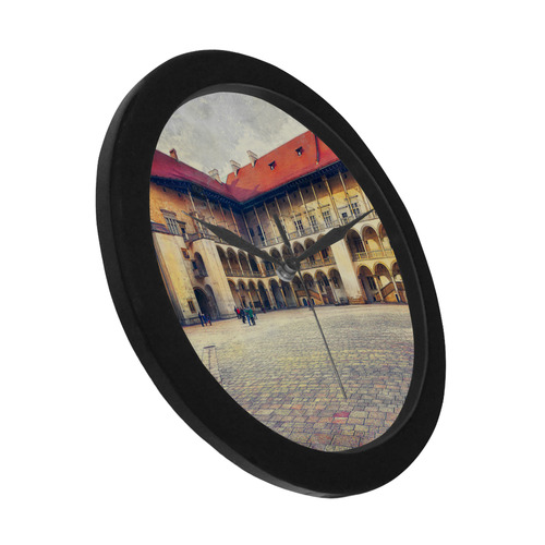 Cracow Krakow city art Circular Plastic Wall clock