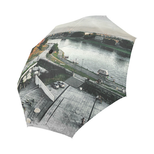 Cracow Krakow city art Auto-Foldable Umbrella (Model U04)