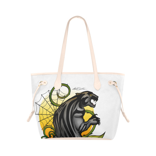 Panther Clover Canvas Tote Bag (Model 1661)