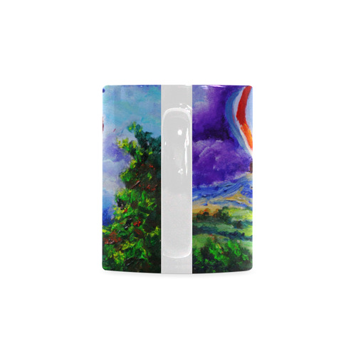 Oil Painting - Fire Balloon White Mug(11OZ)