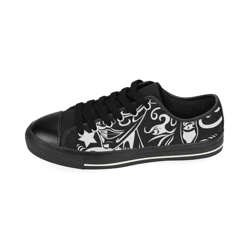 Zodiac - Gemini Low Top Canvas Shoes for Kid (Model 018)