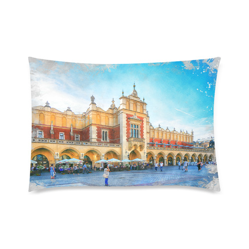 Cracow Krakow city art Custom Zippered Pillow Case 20"x30"(Twin Sides)