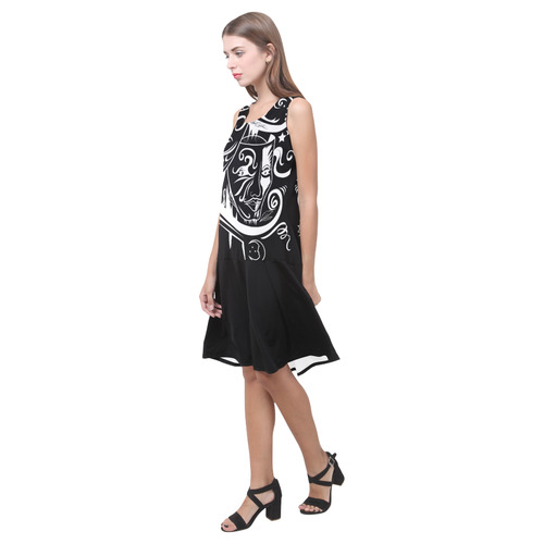 Zodiac - Gemini Sleeveless Splicing Shift Dress(Model D17)