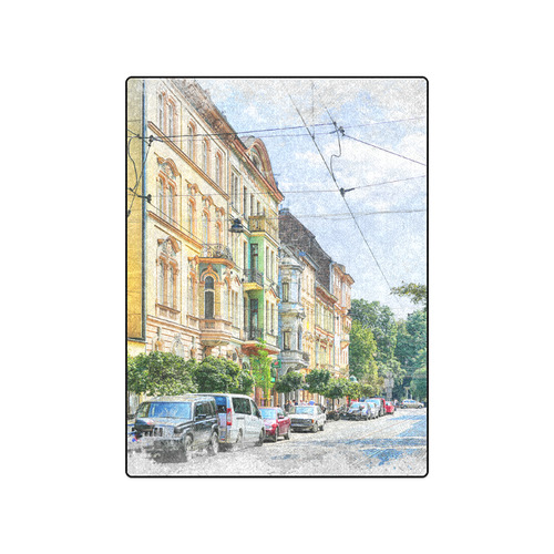 Cracow Krakow city art Blanket 50"x60"