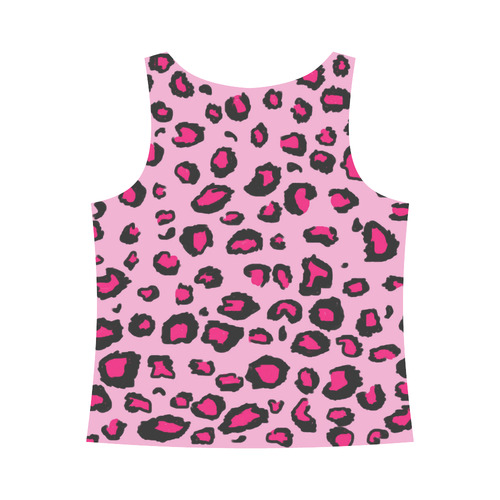 Pink Leopard All Over Print Tank Top for Women (Model T43)