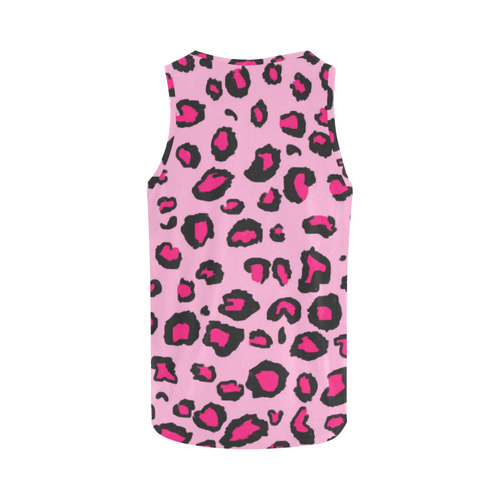 Pink Leopard All Over Print Tank Top for Women (Model T43)