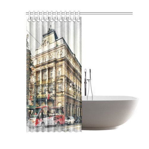 Cracow Krakow city art Shower Curtain 60"x72"