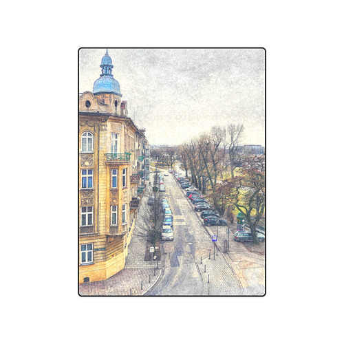 Cracow Krakow city art Blanket 50"x60"