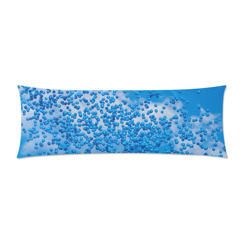 Blue Toy Balloons Flight Air Sky Atmosphere Cool Custom Zippered Pillow Case 21"x60"(Two Sides)