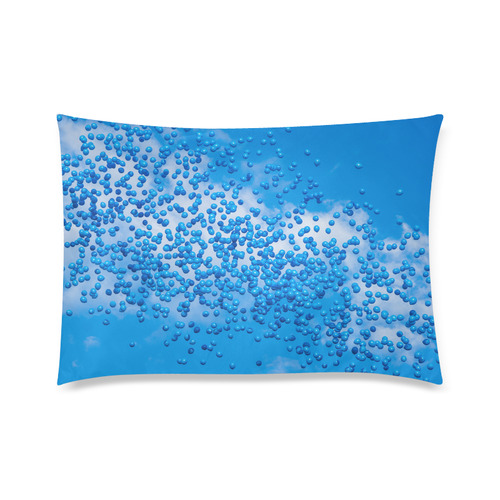 Blue Toy Balloons Flight Air Sky Atmosphere Cool Custom Zippered Pillow Case 20"x30" (one side)