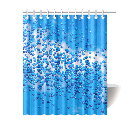 Blue Toy Balloons Flight Air Sky Atmosphere Dream Shower Curtain 60"x72"